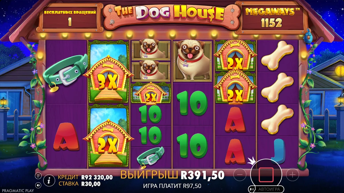 The Dog House Megaways индикатор 117649 ways активен